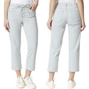 NWT New FRAYED Cropped Lace-Up Jeans Size 10/30